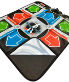 Dance Dance Revolution, DDR, StepMania, Soft USB dance pad mat, foam soft thick pad, pump it up, PIU, in the groove, ITG, USB Multisystem connection compatible with Windows, PlayStation (PS1/PS2), Original Xbox, and GameCube