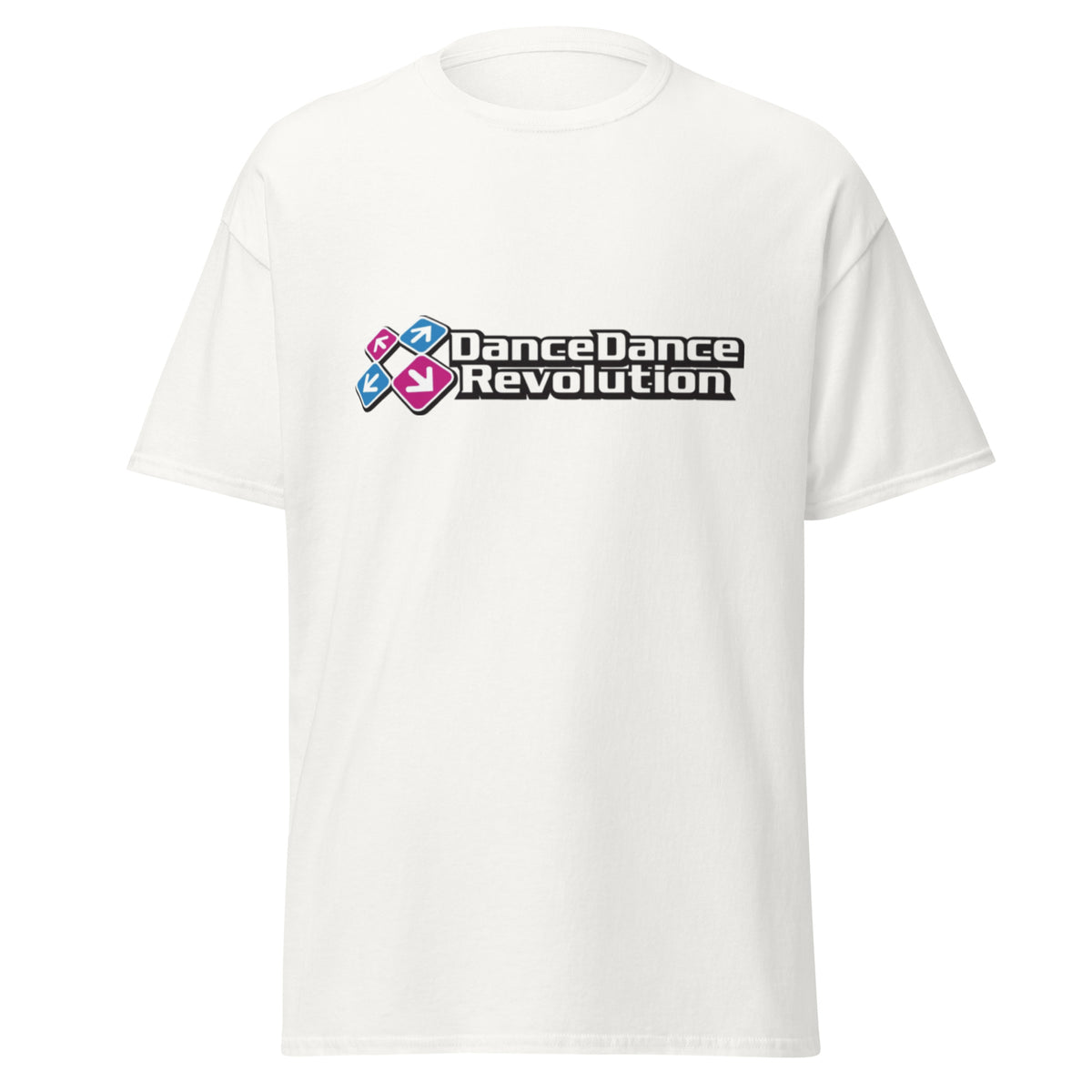 ★DanceDanceRevolution ダンスダンスレボリューションTシャツ unisex-classic-tee-white-front