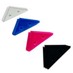 Countersunk Triangle Corner Bracket for Dance Dance Revolution, DDR, In The Groove, ITG, Pump It Up, PIU. Arcade dance stage, pad, platform, corner for arrow panel. 3D Printed colored