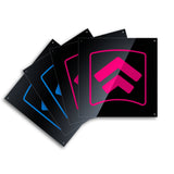 L-TEK LTEK Core Arrows PRO Panels Black with Red Blue arrows. Dance Dance Revolution DDR Polycarbonate Lexan