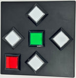 Dance Dance Revolution DDR White Cabinet Arcade Selector Box Controller with LED Push Buttons