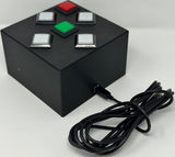 Dance Dance Revolution DDR White Cabinet Arcade Selector Box Controller with LED Push Buttons