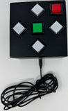 Dance Dance Revolution DDR White Cabinet Arcade Selector Box Controller with LED Push Buttons