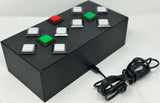 Dance Dance Revolution DDR White Cabinet Arcade Double 2 Player Selector Box Controller with LED Push Buttons