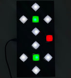 Dance Dance Revolution DDR White Cabinet Arcade Double 2 Player Selector Box Controller with LED Push Buttons