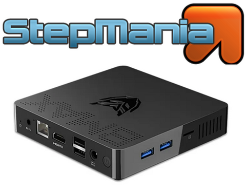 StepMania Mini PC Computer for Dance Dance Revolution DDR, Project Outfox, OpenITG, ITGMania, In The Groove, Pump It Up, Plug and Play dance game, USB