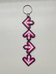 Dance Dance Revolution Arrow Keychain - DDR Arrow Pink