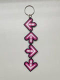 Dance Dance Revolution Arrow Keychain - DDR Arrow Pink