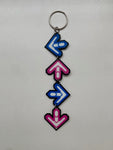 Dance Dance Revolution Arrow Keychain - DDR Arrow Blue Pink